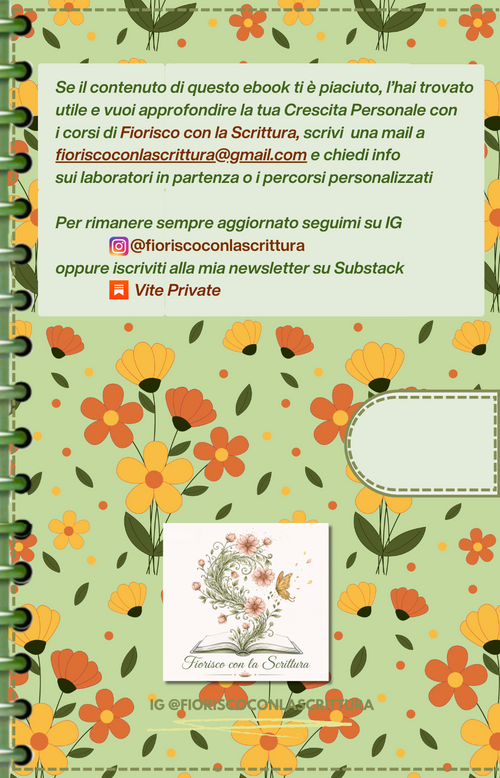 Fiorisco con la Scrittura